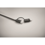Câble de charge avec câbles rétractables de 80 cm en coque couleur noir cinquième vue photographique