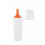 Surligneur blanc avec différentes couleurs d’encre couleur orange fluorescent