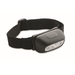 Lampe frontale rechargeable et ajustable avec 3 modes d’éclairage couleur noir