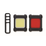 Set de 2 lampes rechargeables avec 3 modes d’éclairage pour vélos couleur noir