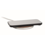 Chargeur sans fil circulaire avec détail en noyer 15W couleur bois deuxième vue
