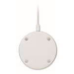 Chargeur sans fil circulaire avec détail en noyer 15W couleur bois quatrième vue