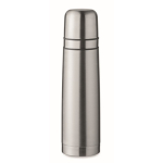 Thermos inox recyclé avec 2 tasses intégrées dans le couvercle 750ml couleur argenté mat troisième vue