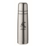 Thermos inox recyclé avec 2 tasses intégrées dans le couvercle 750ml couleur argenté mat troisième vue principale