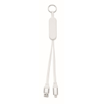 Porte-clés et support pour téléphone avec câbles de charge de 26 cm couleur blanc cinquième vue