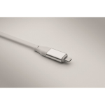 Porte-clés et support pour téléphone avec câbles de charge de 26 cm couleur blanc vue thématique photographique