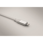 Porte-clés et support pour téléphone avec câbles de charge de 26 cm couleur blanc vue photographique