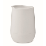 Gobelet à emporter double paroi avec couvercle coulissant couleur blanc