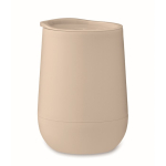 Gobelet à emporter double paroi avec couvercle coulissant couleur beige