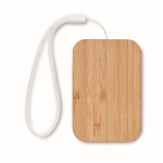 Boîte en bambou avec sangle et fonction de chargeur sans fil 15W couleur bois cinquième vue