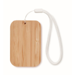 Boîte en bambou avec sangle et fonction de chargeur sans fil 15W couleur bois sixième vue