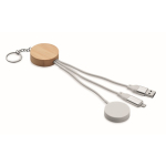 Set 4 en 1 de câbles de charge et charge pour montre en porte-clés couleur blanc