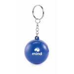 Porte-clés avec anti-stress en forme de boule en plusieurs couleurs couleur bleu vue principale