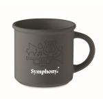 Tasse monochrome mate avec bord supérieur 300ml couleur gris foncé vue principale
