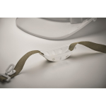 Casque de travail avec bandeau ajustable entre 52 et 62 cm couleur blanc cinquième vue photographique