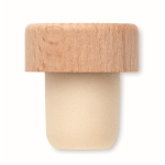 Bouchon idéal pour bouteilles de vin en bois de hêtre couleur bois quatrième vue