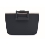 Lunchbox avec couvercle en bambou et 2 clips latéraux 700ml couleur bleu marine septième vue