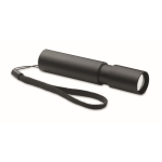 Lampe torche rechargeable avec 3 niveaux de luminosité et zoom couleur noir deuxième vue