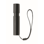 Lampe torche rechargeable avec 3 niveaux de luminosité et zoom couleur noir quatrième vue