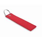 Porte-clés rectangulaire en tissu polyester en plusieurs couleurs couleur rouge