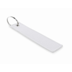 Porte-clés rectangulaire en tissu polyester en plusieurs couleurs couleur blanc