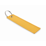 Porte-clés rectangulaire en tissu polyester en plusieurs couleurs couleur jaune