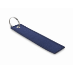 Porte-clés rectangulaire en tissu polyester en plusieurs couleurs couleur bleu marine