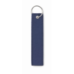 Porte-clés rectangulaire en tissu polyester en plusieurs couleurs couleur bleu marine deuxième vue