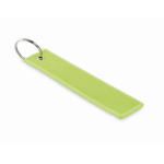 Porte-clés rectangulaire en tissu polyester en plusieurs couleurs couleur vert fluorescent