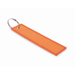Porte-clés rectangulaire en tissu polyester en plusieurs couleurs couleur orange fluorescent