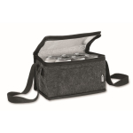 Sac isotherme personnel en feutre RPET avec poche frontale 5L couleur gris foncé deuxième vue