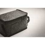 Sac isotherme personnel en feutre RPET avec poche frontale 5L couleur gris foncé sixième vue photographique