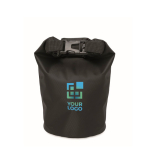 Sac en polyester imperméable de 1,5 litre Bayside couleur noir vue avec zone d'impression
