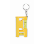 Porte-clés avec double niveau à bulle, règle et base magnétique couleur jaune septième vue
