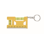 Porte-clés avec double niveau à bulle, règle et base magnétique couleur jaune huitième vue