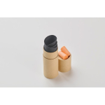 Étui de voyage cylindrique, masque pour les yeux, bouchons d’oreilles couleur beige troisième vue