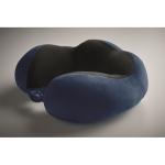 Oreiller de voyage en mousse conçu pour soutenir le cou couleur bleu troisième vue photographique