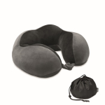 Oreiller de voyage en mousse conçu pour soutenir le cou couleur gris foncé