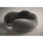 Oreiller de voyage en mousse conçu pour soutenir le cou couleur gris foncé troisième vue photographique