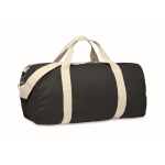 Sac en tissu recyclé avec double anse ajustable et amovible couleur noir
