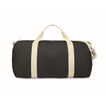 Sac en tissu recyclé avec double anse ajustable et amovible couleur noir deuxième vue