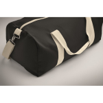 Sac en tissu recyclé avec double anse ajustable et amovible couleur noir cinquième vue photographique