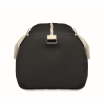 Sac en tissu recyclé avec double anse ajustable et amovible couleur noir sixième vue