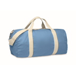 Sac en tissu recyclé avec double anse ajustable et amovible couleur turquoise