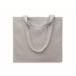 Sac en tissu recyclé avec anses courtes et longues 320 g/m² couleur gris deuxième vue