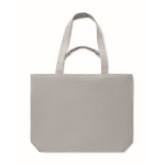 Sac en tissu recyclé avec anses courtes et longues 320 g/m² couleur gris troisième vue