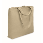 Sac en tissu recyclé avec anses courtes et longues 320 g/m² couleur kaki