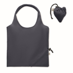 Sac de courses compact et pliable en coton recyclé 140 g/m² couleur bleu