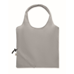 Sac de courses compact et pliable en coton recyclé 140 g/m² couleur gris deuxième vue