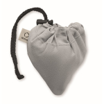 Sac de courses compact et pliable en coton recyclé 140 g/m² couleur gris troisième vue